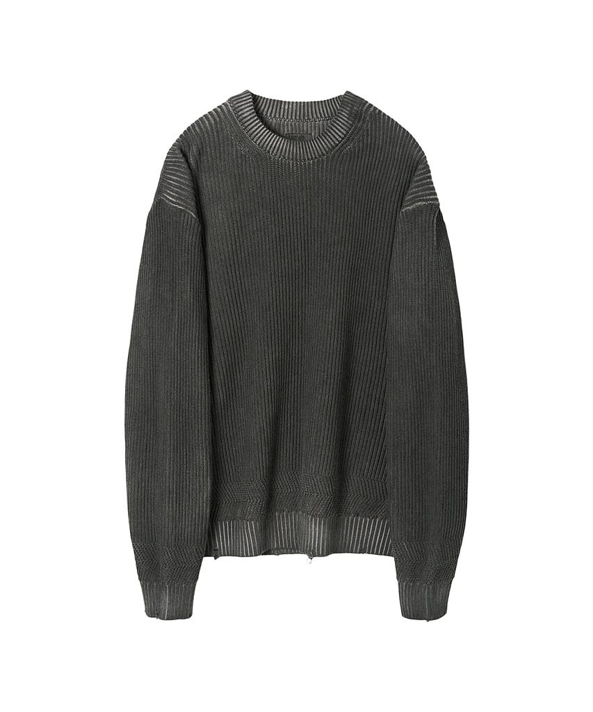 Leopeusaideu Dyed Sweater Dusty Gray
