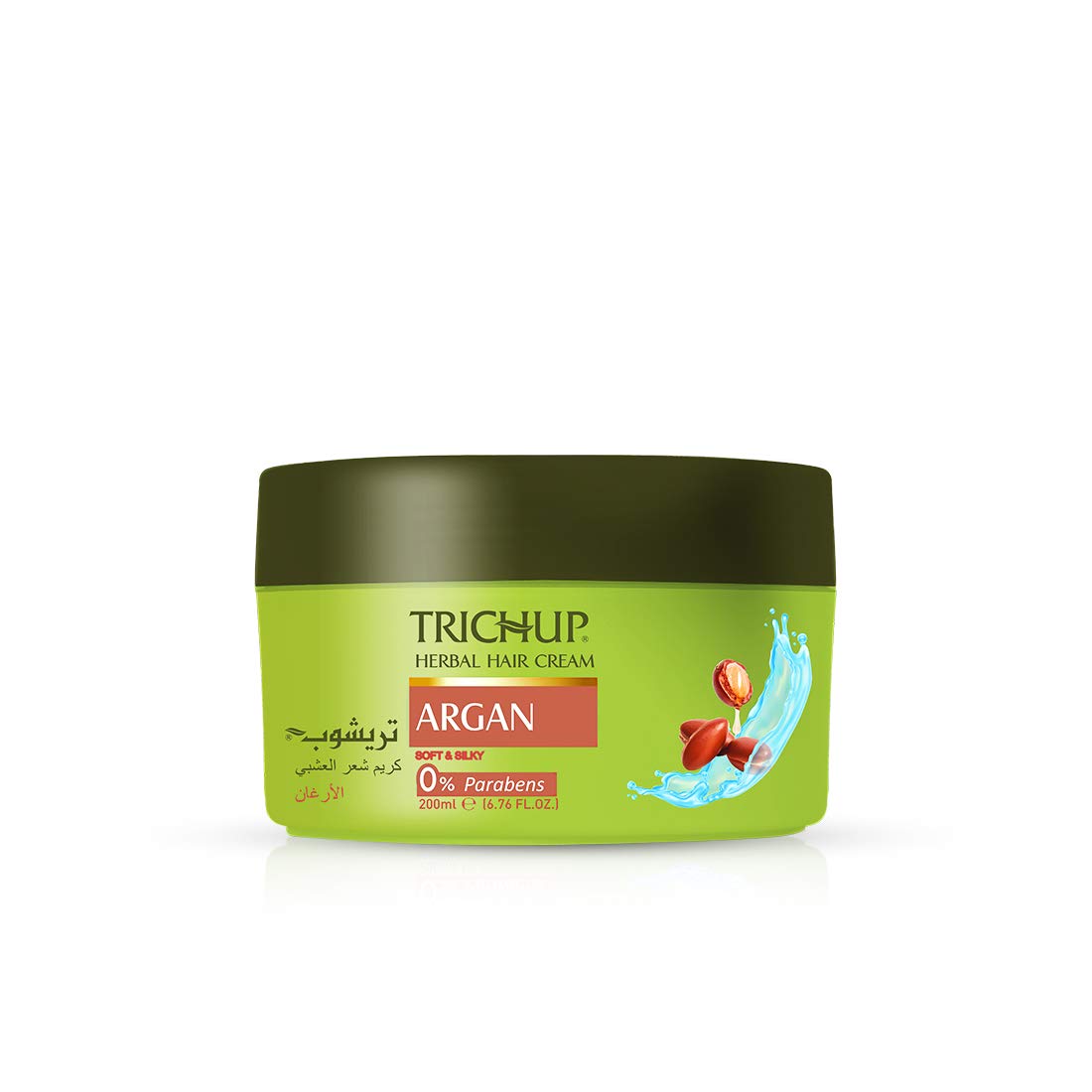 Trichup Argan Herbal Hair Cream For Frizz Control, Smooth Styling, Added Shine And Volume Non Greasy Leave In 200 Ml