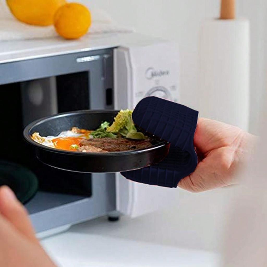 1 Stück Silikon Hitzebeständige Ofenhandschuhe - Hochtemperatur Küchenbackhandschuh mit Extra Grip für Küchenkochen & Backen