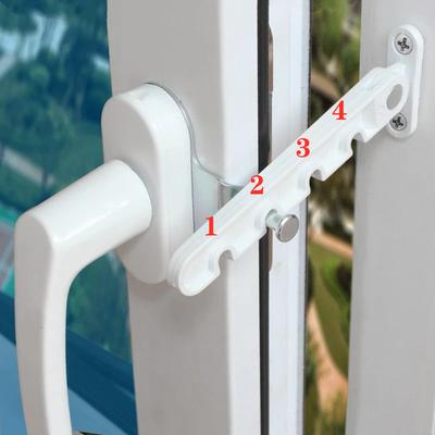 Child Safety Window Security Stay Lock 4 Adjustable Angles Window Opening Limiter Latch Casement Wind Brace Position Stoppers