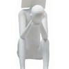 3D Printed Reading Man Statue, Abstract Book Head Sculpture, Creative Desk Decor, Phone Holder for Home Office Gift