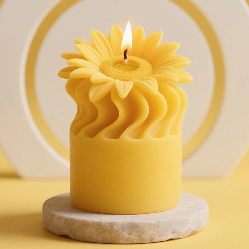 Zonnebloem Aroma Kaars Siliconen Mallen DIY Zonnebloem Creatieve Diffuser Kaars Ornament Siliconen Vorm Voor Handgemaakt Cadeau