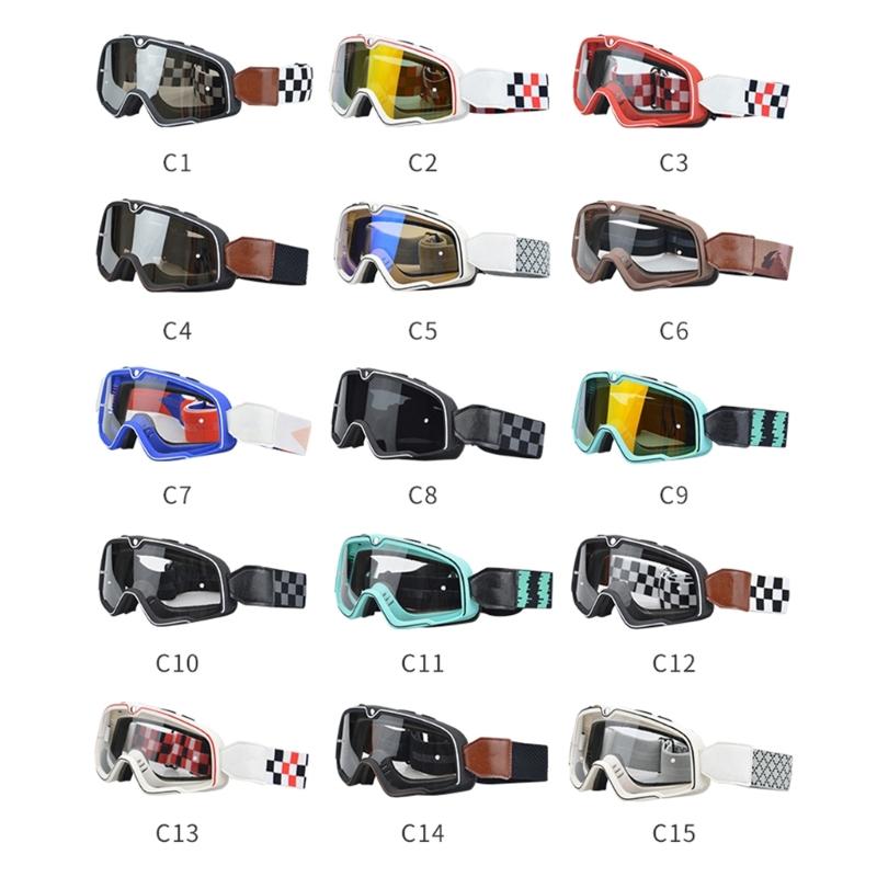 Motorbike Goggles Adult Motorcycle Biker Glasses for the Men Women Motorbike Helmet Sunglasses Vintage for Outdoor Glasses