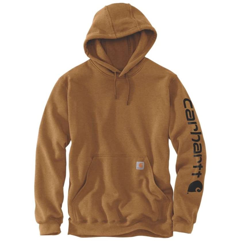 

Carhartt K288 Midweight Logo Brown Men s Hoodie, (M)
