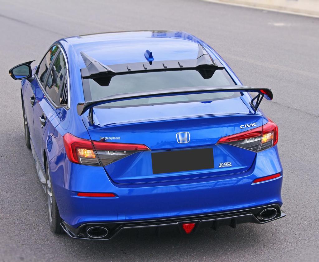 22-Eleventh Gen Civic Hatchback TR Rear Spoiler with Brackets – Non-destructive Top Spoiler Wind Deflector