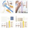 Peg Loom Braiding Weaving Racelets Weaving for Beginners Wooden Desk Clamp Set Yard Warping Weaving Loom Pegs Weaving Loom Kits