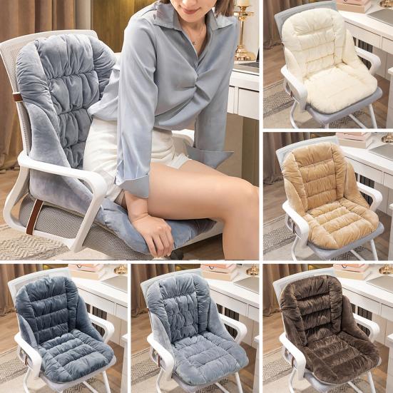 Seat Cushion with Removable Washable Cover Thick High-Resilience Filling Integrated Design Ergonomic Chair Cushion