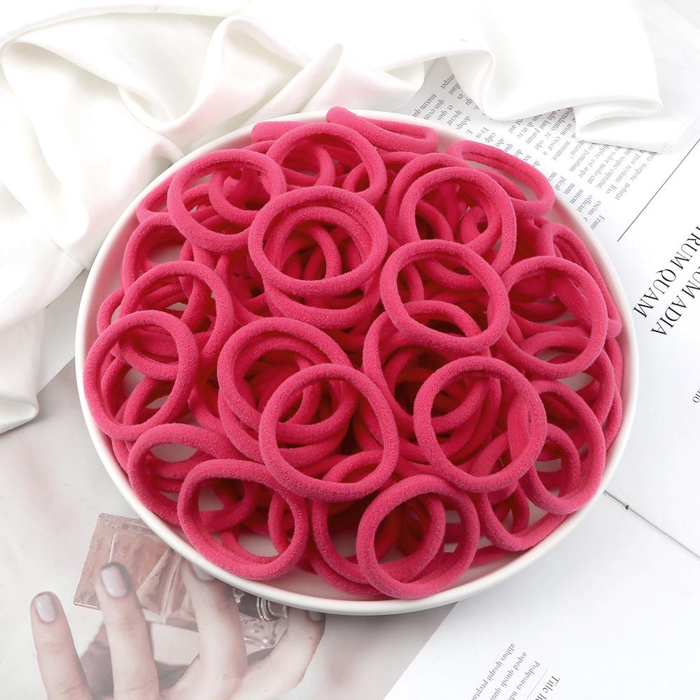 51 Colors Basic Elastic Hair Band for Girls 20/30/50PCS 4cm Simple Solid Color Headband Women Hair Accessories Scrunchies Holder