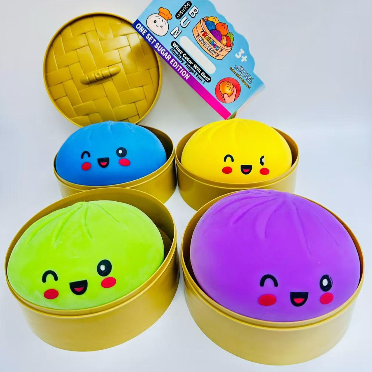 Super Large Bun Simulation Kneading Music Whole Person Decompression Expression Colored Bun Decompression Flour Ball Slow Rebound