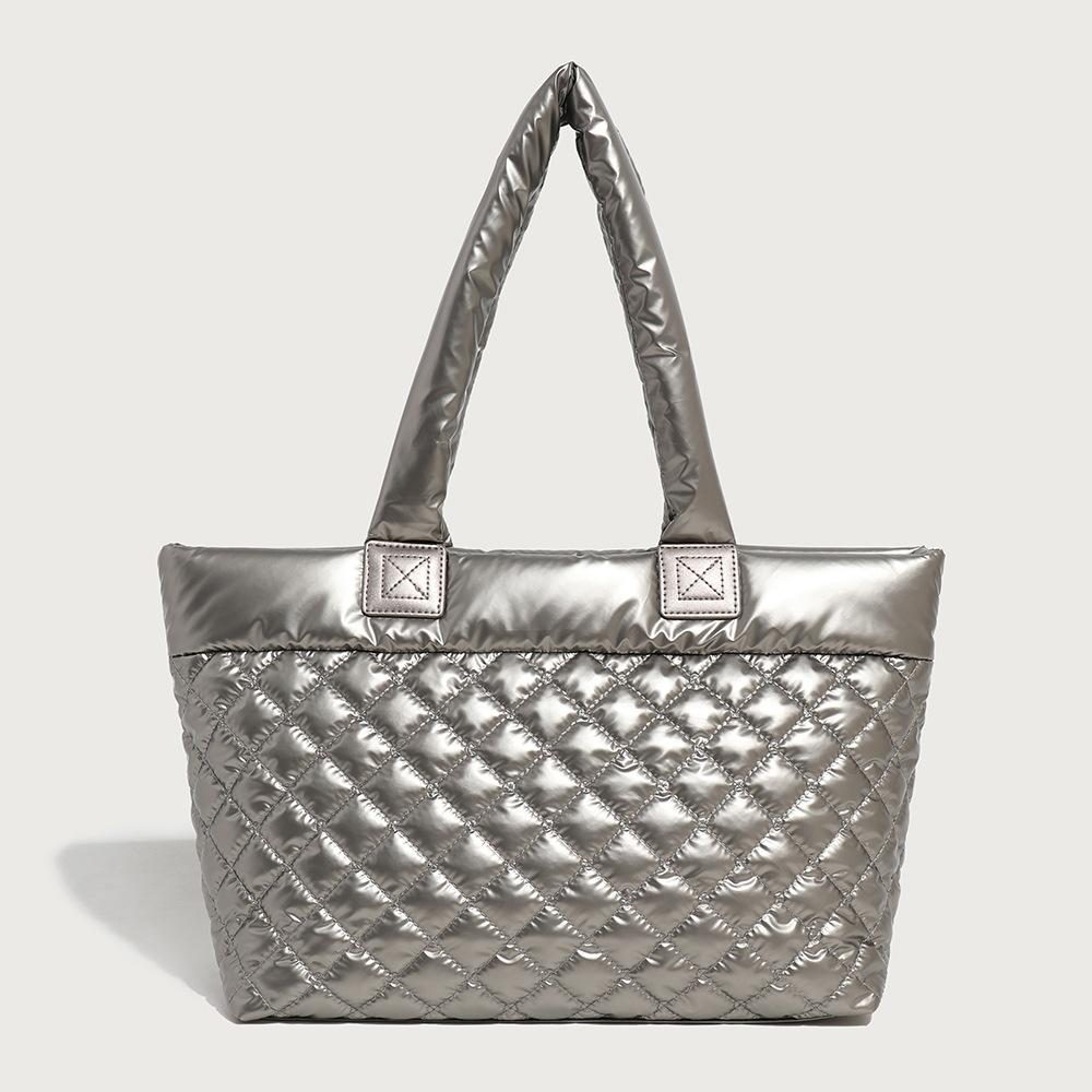 Tote bag for women, 2024 new model, large-capacity airy down bag, commuter shoulder and underarm bag