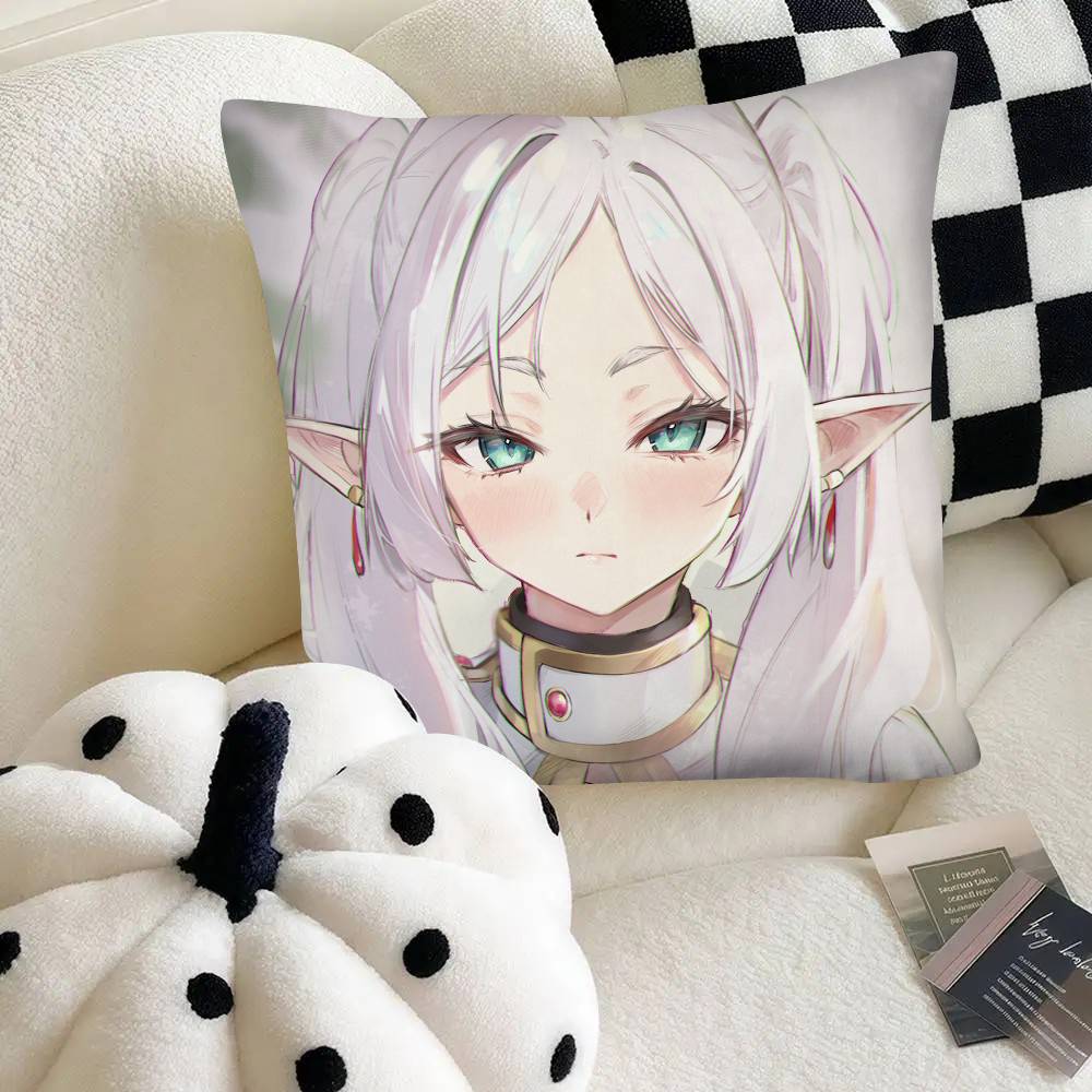 Frieren Anime Frieren Beyond Journey S End Pillow Case Square Pillow Bedroom Sofa Leisure Comfort Cushion Car Home Decoration