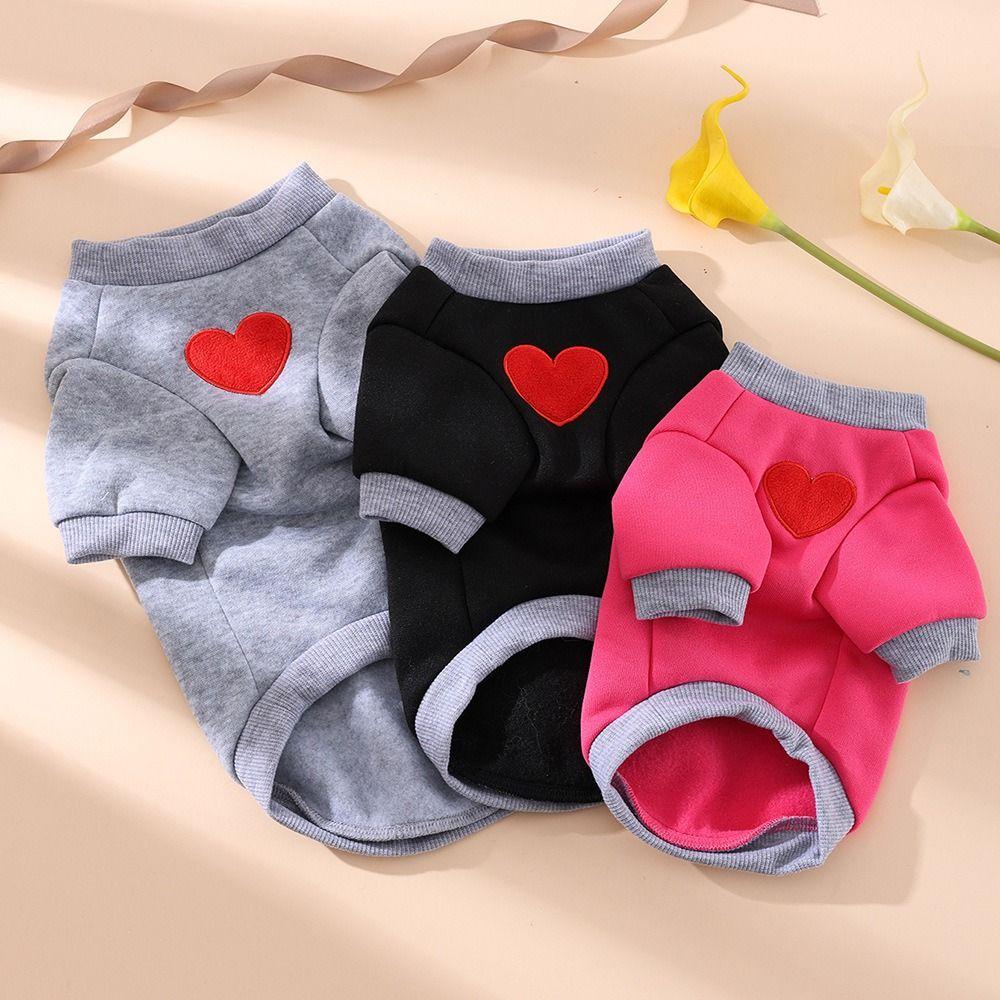 Thickened Warm Dog Hoodie Polyester Pet Sweater Vest Cat Dog Pullover  Taddy Yorkshire