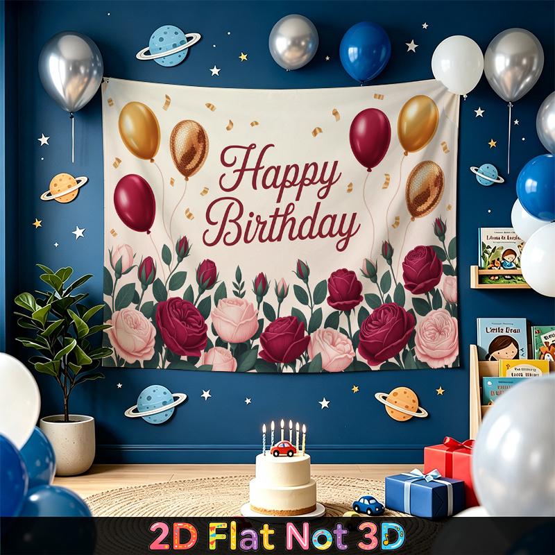 Party Backdrop Floral Balloon Photo Booth Background Front Door Decor