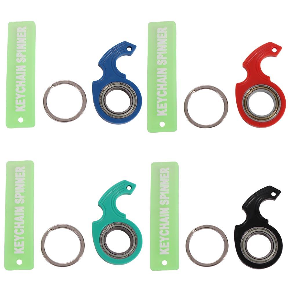 

Relieve Boredom Fidget Spinner Keychain Anti-Anxiety Fingertip Rotation Keychain Party Gift зелений