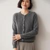 2024 Autumn/Winter Women's Cashmere Cardigan: Round Neck, Fashionable Base Layer, Casual Short Single-Breasted Jacket