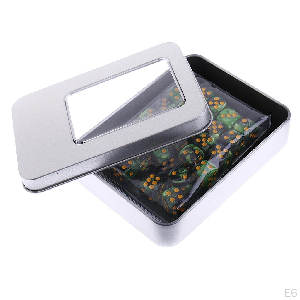 30 Pieces Acrylic 6-sided D6 for Party Game