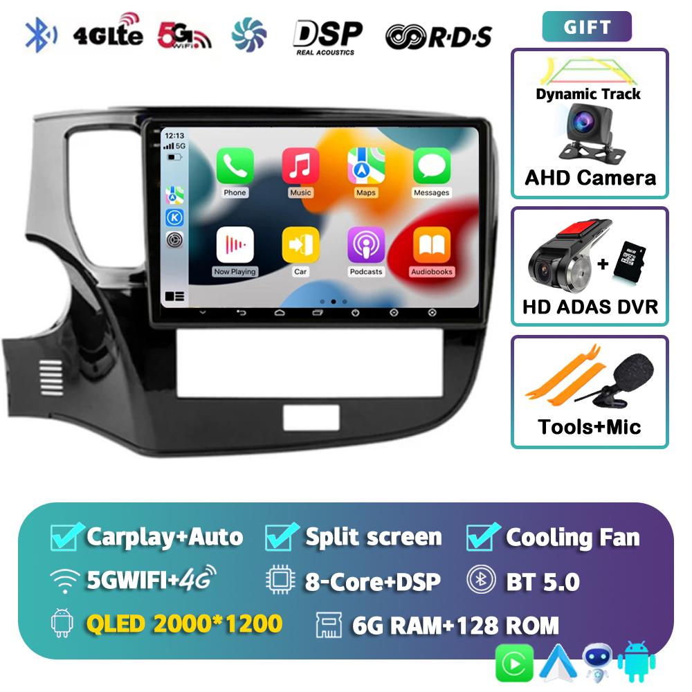 Android 14 Carplay Car Radio For Mitsubishi Outlander 3 GF0W 2018-2021 2din Multimidia Video Player Navigation Head Unit Stereo