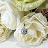 Vinregem 100% 925 Sterling Silver VVS1 3EX D Color 1CT 6.5 MM Real Moissanite Diamond Gemstone Flower Pendant Necklace Fine Jewelry GRA