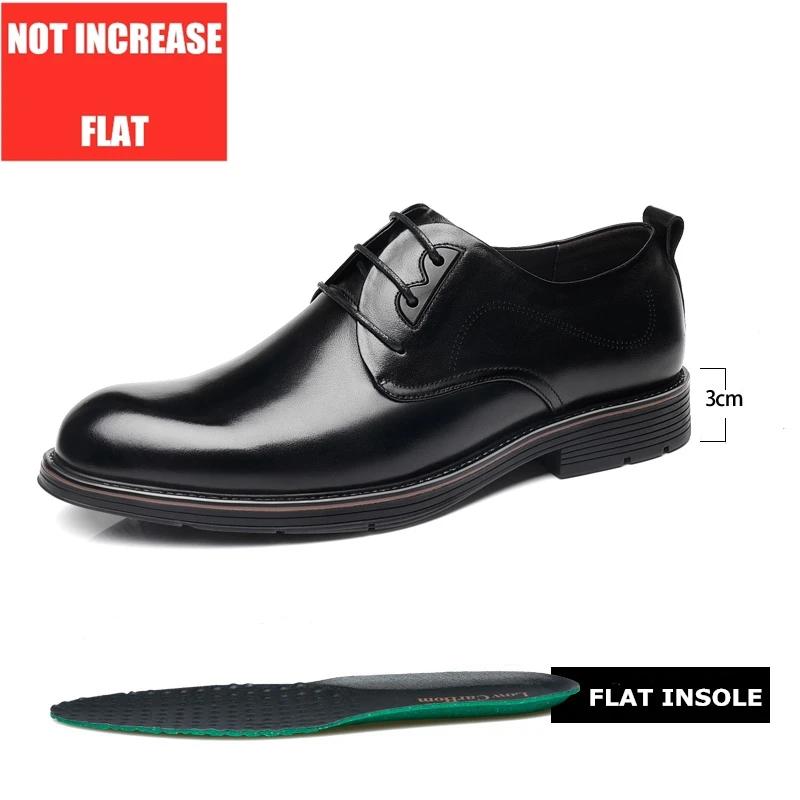 

3/6/8CM Winter/Spring Man Elevator Shoes Warm Height Increasing Men Formal Shoes Classic Business Cow Leather Shoes Suit Shoes 38