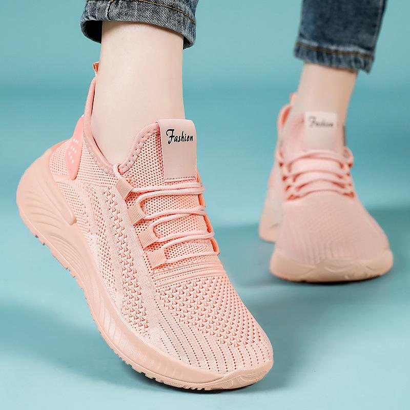 Women's Summer Slip-On White Sport Shoes, Soft Soles, Air Cushion, Non-Tiring Casual Footwear