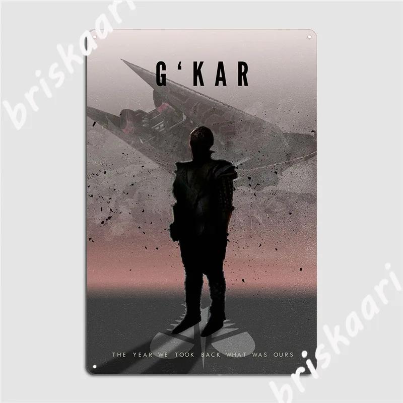 Gkar From Babylon 5 Metal Plaque Poster Living Room Wall Decor Cinema Garage Classic Tin Sign Poster