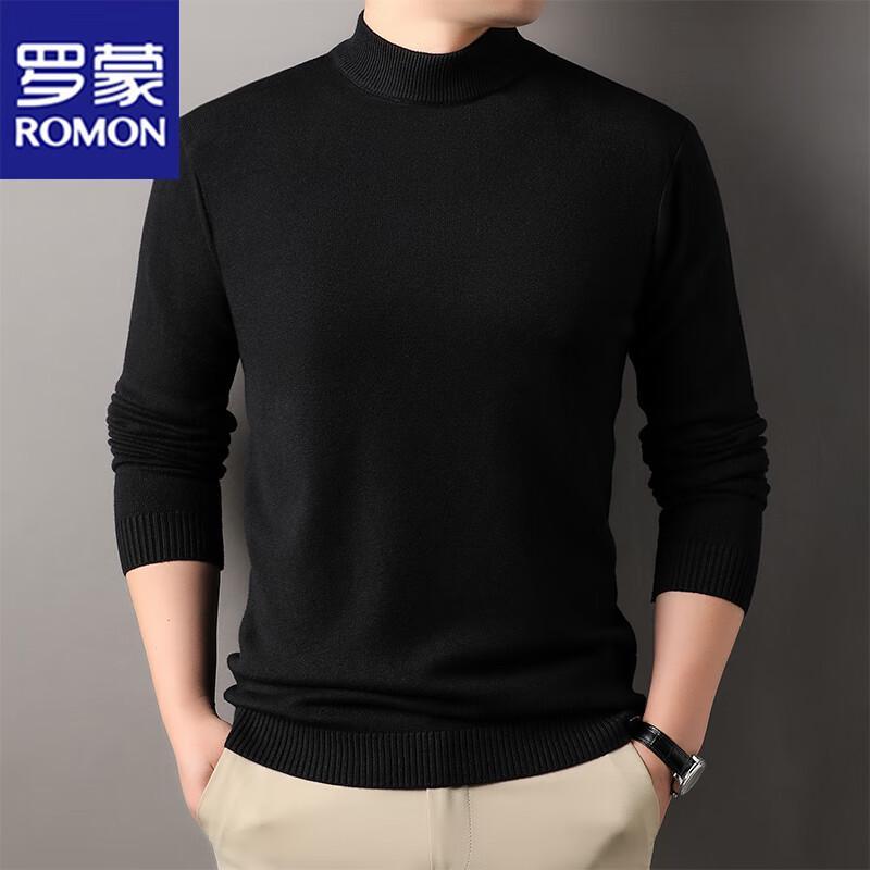 ROMON Men's Thickened Casual Knit Pullover Sweater