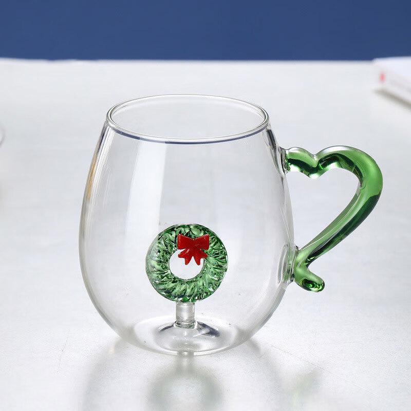 Creative Christmas Glass Mug