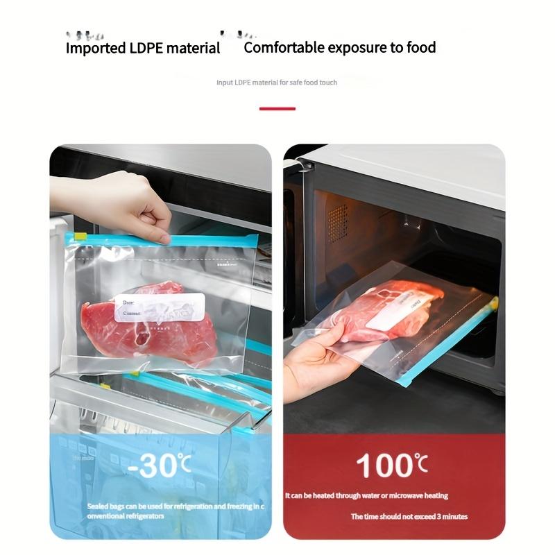 15pcs Reusable Food Storage Bags with Slide Lock Seal - for Fruits, Vegetables, Grains & Meal Prep -Freshness & Space Saving