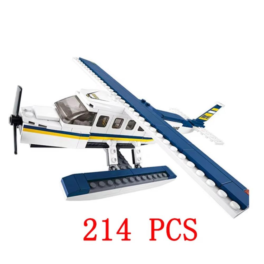 City Airplane International Passenger Plane Flight Model Building Blocks Airport Airlines Station Bricks Sets Kids Toy Technical