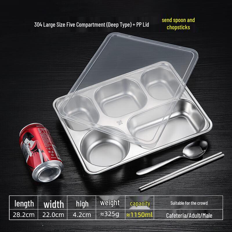 

304 Stainless Steel Divided Lunch Box