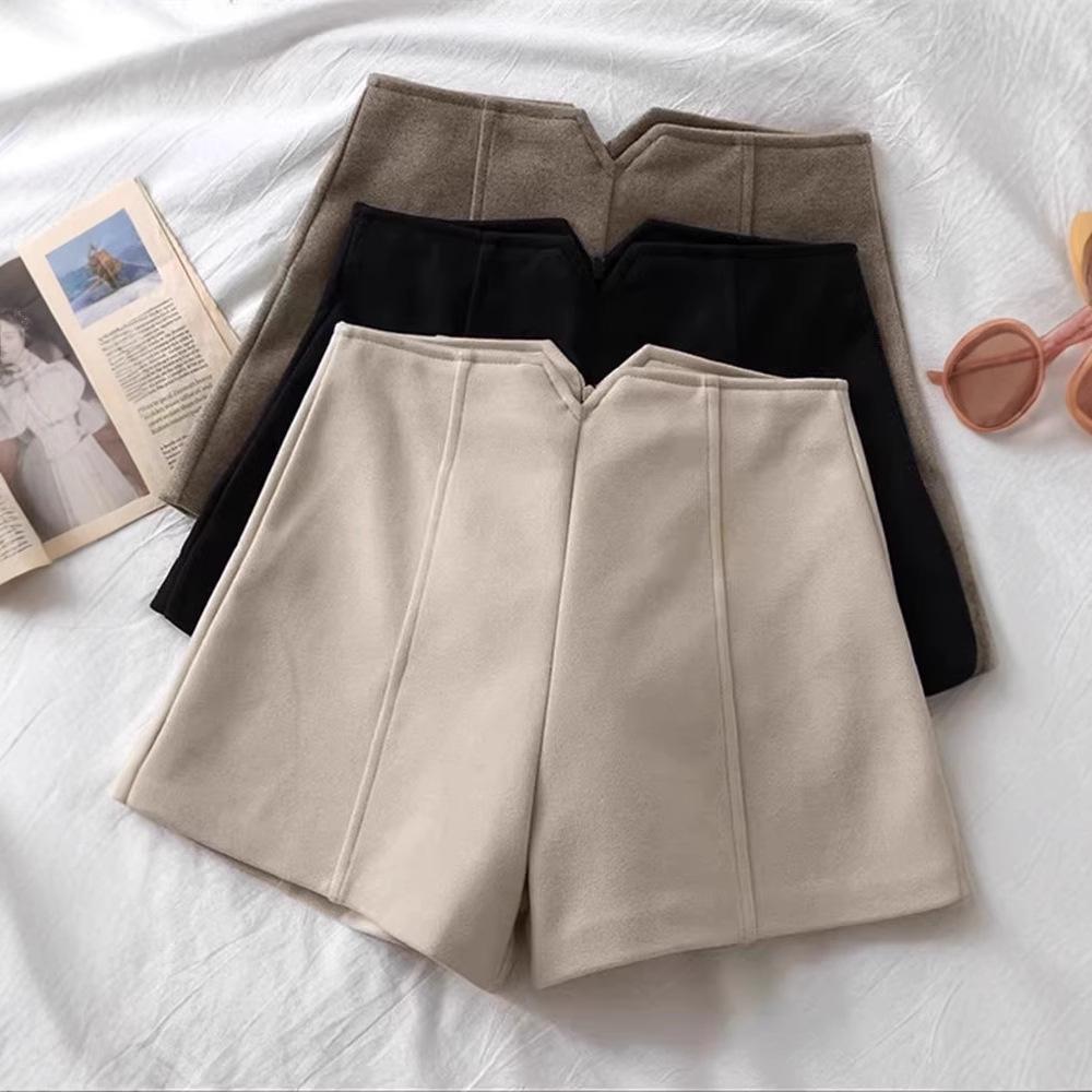 

2024 Women s High-Waisted Tweed A-Line Shorts: Autumn/Winter Korean Style, Slimming, Versatile, Casual Outerwear S (81-95 Jin)
