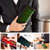 Dom Teporna Italy Long Genuine Large Italian Gradient Round 14 Card Green Men's Wallet, Leather, Green, Capacity, Leather, Zipper, Slots,