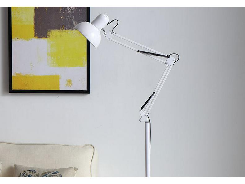 American Wrought Iron LED Floor & Table Lamps for Living Room, Eye-Protection, Therapy, Embroidery, Painting, Mahjong, & Fishing.