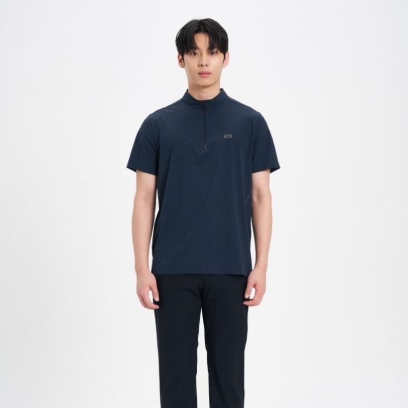 K2 Men S Summer Cooling T ShirT oSSak Sunguard ShorT Sleeve Zip Up Kmm25223