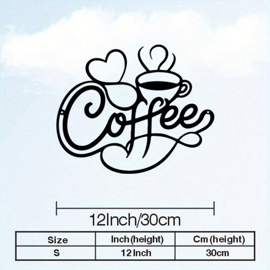 

Coffee Theme Metal Wall Art Statue Mural Living Room Kitchen Decor Gift for Coffee Lovers різнокольоровий