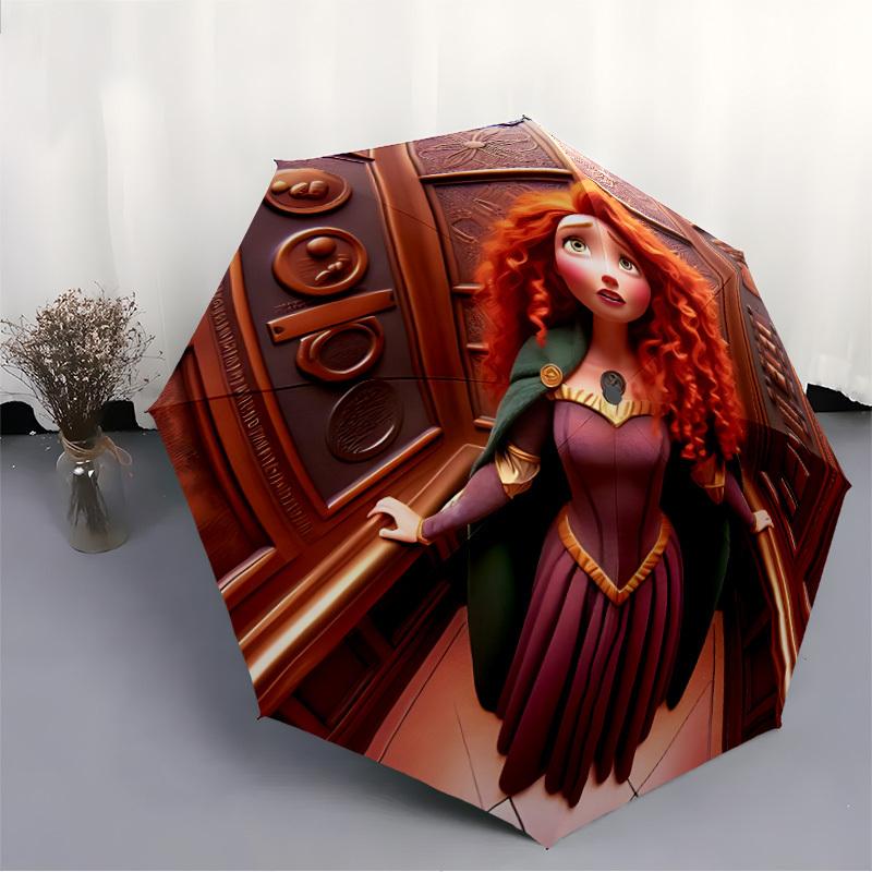 1pc Disney Princess Automatic Open/close, All-Season Portable Folding Umbrella, Perfect Gift for Friends  Yy250807040