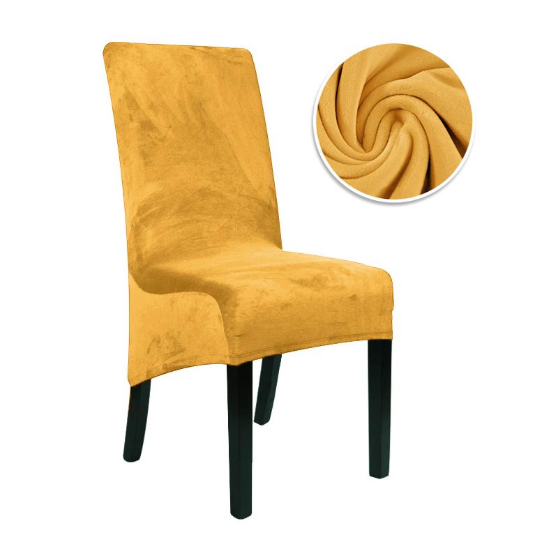 1piece Velvet Fabric Chair Cover Special Large Spandex Cheap Long Back Chair Covers XL Size Seat Cover For Dining Room Home