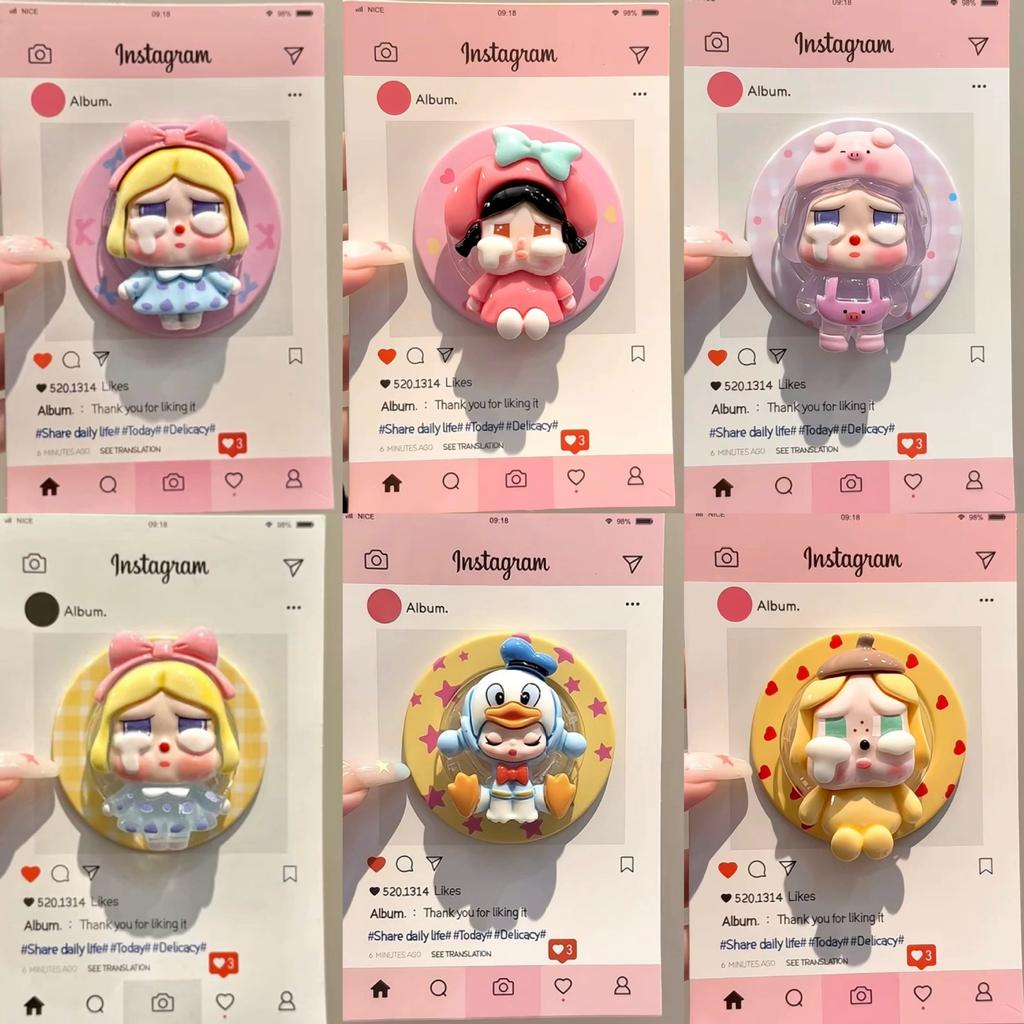 Three-dimensional Cute Plaid Crying Baby Is Suitable for Magsafe Magnetic Suction Bracket, Mobile Phone Airbag Desktop Strong Adsorption