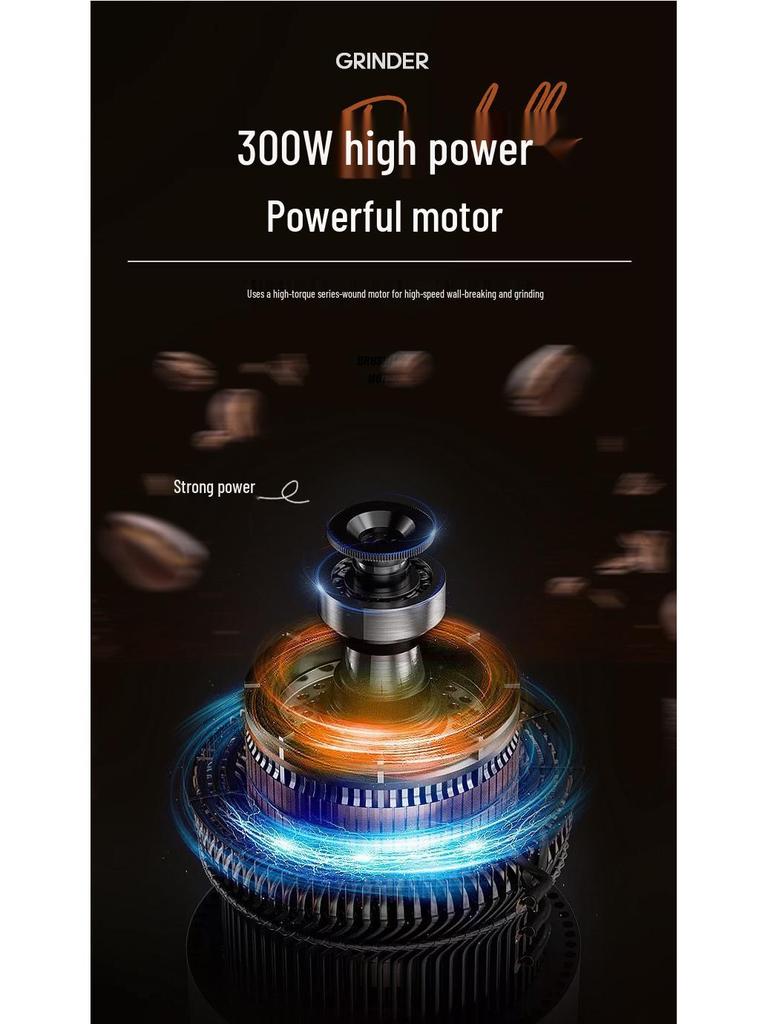 High-Power 110V/220V Low-Noise Electric Grinder for Coffee, Grains, Cereals, Flour, Chinese Medicine, and Baby Food