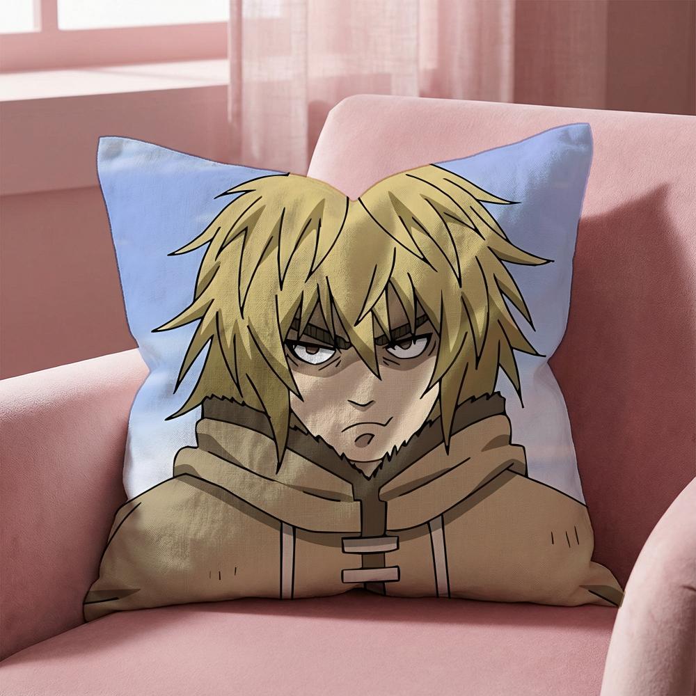 Beliebte Anime V-VinlandS S-Saga Kissenbezug Mehrzweck-Kissenbezug für Zuhause & Auto - Wendbar, Weich & Langlebig für den täglichen Gebrauch