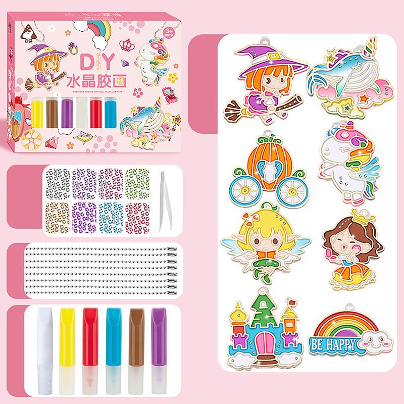 Kein Backen Kleber Malerei Luftgetrocknete Kinder Diy Fenster Glasmalerei Farben Machen Schlüsselring Aufkleber