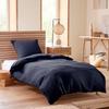 "Honeycomb" Duvet Cover Set 140 X 200 for Single Bed - Midnight Blue Honeycomb