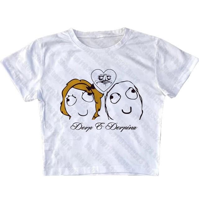 European and American Summer New Round Neck Pullover Short Sleeve Letter Multi-picture Printing Off the Navel European and American Women's Top T-shir