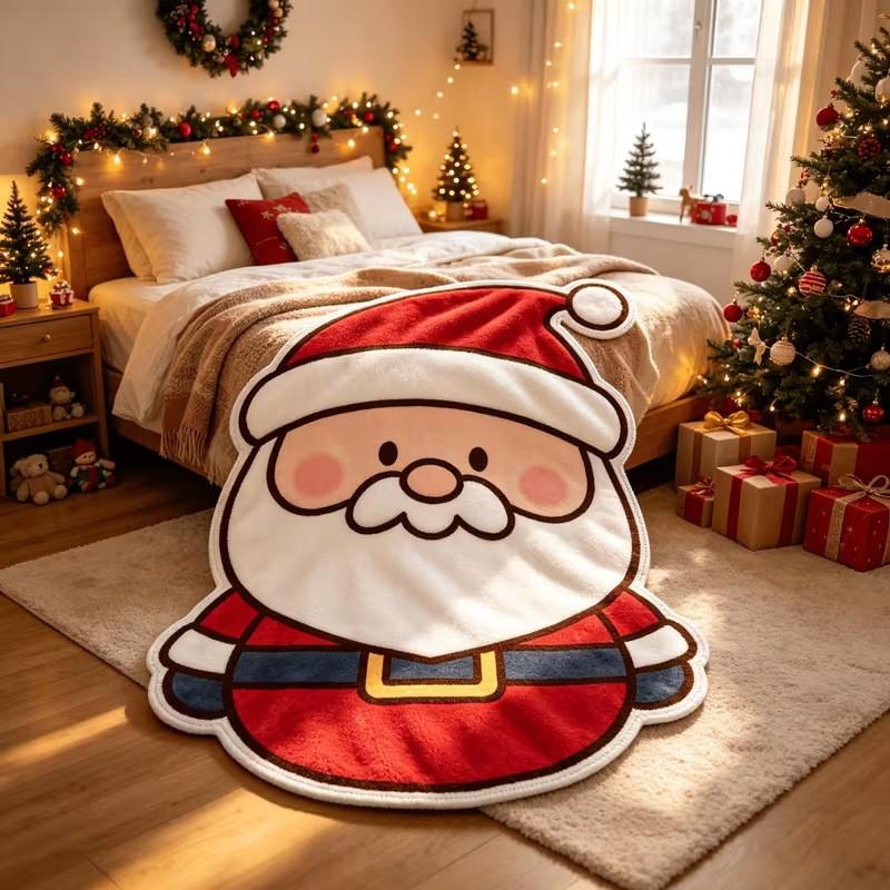 Christmas Santa Flannel Blanket Soft Cozy Throw Home Winter