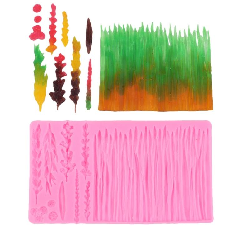 

Flexible Silicone Baking Mold For Chocolate Trimming Sturdy Edible Decoration Tool Wheat And Seaweed Designs 1