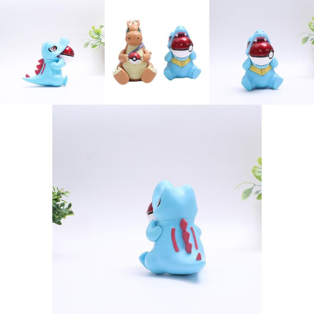 Adorable Pvc Plush Doll Featuring Sitting Charizard And Mini Gator Design