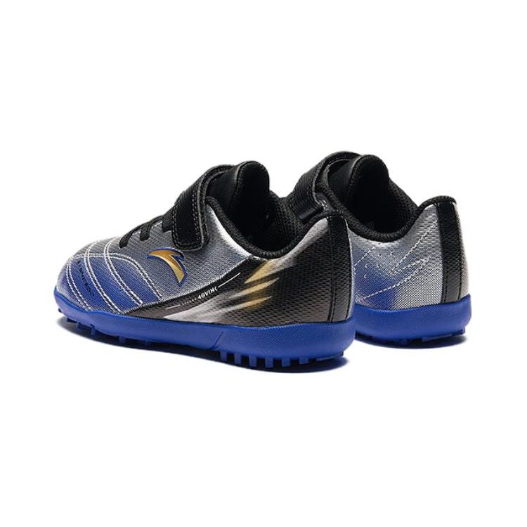 Anta Kids Non-Slip Low-Top Soccer Shoes Kids Footwear Silver Blue Black A312429928-1