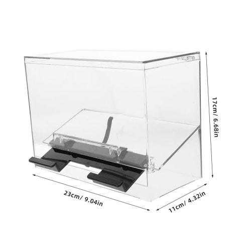 Cabilock Coffee Dispenser Self-Dispensing Straw Box, Clear Acrylic Straw Holder, Bar Accessories, Counter Organizer, Clear Plastic Pencil Holder