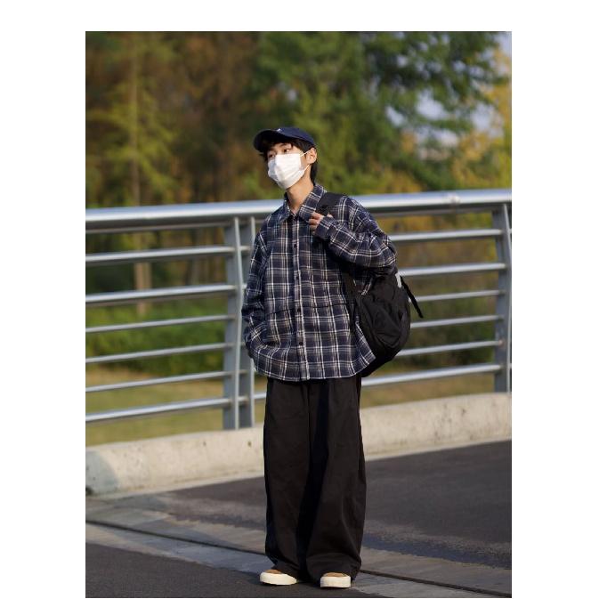 2024 Letter Long Sleeve Shirt Japanese Hong Kong Style Ins Loose Shirt Boys Summer Trendy Versatile Casual Coat