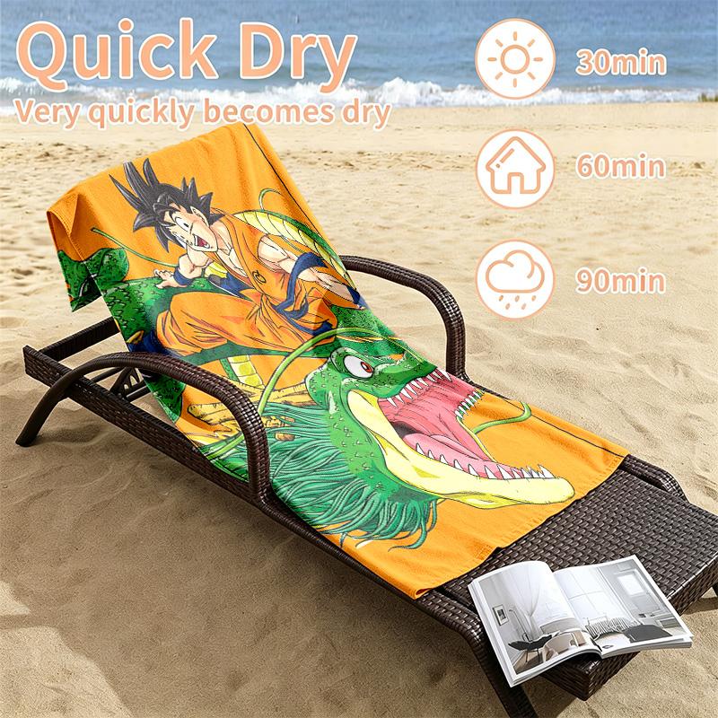 Dragon Ball Beach towels also serve as bath towels summer essential a musthave for the outdoors the beach and the pool